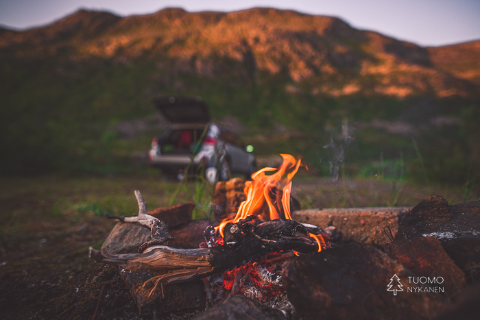 Camping on the island of Senja