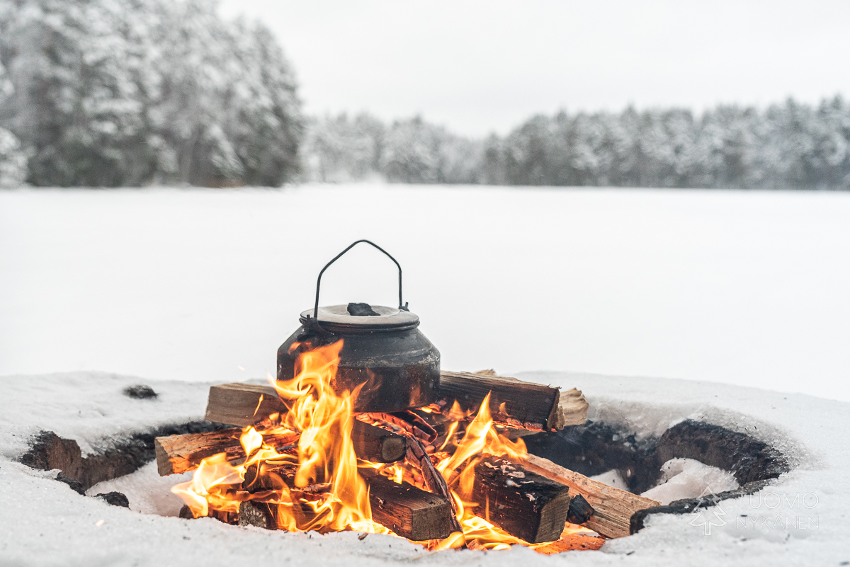 Ahvenlammin tulipaikka on talvella